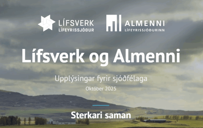 Upptaka frá kynningarfundi um tillögu um sameiningu Almenna og Lífsverks